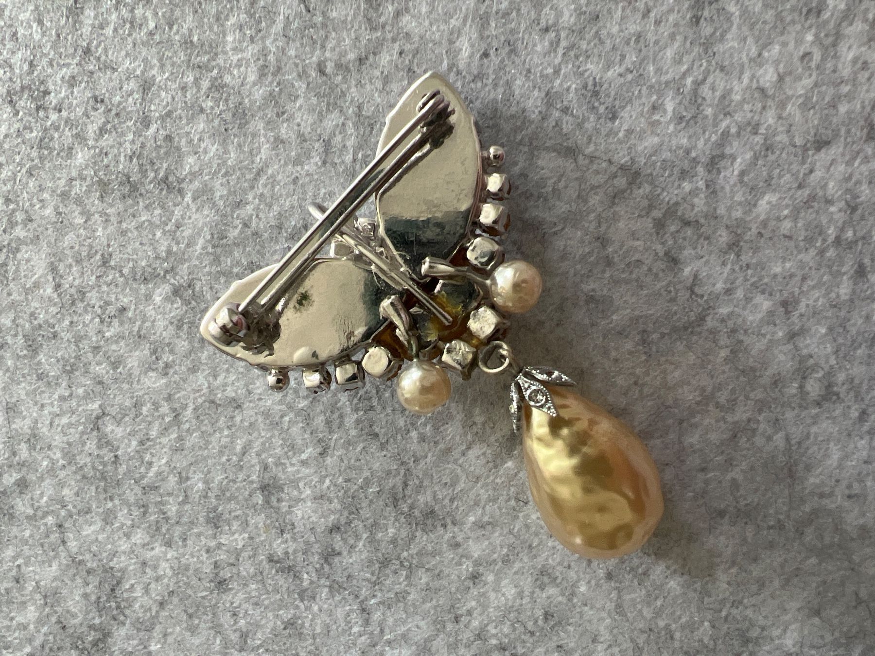 Spille & Fermagli: Alte Brosche mit perlen und Strass – Usato da Uznach venduto da Ya_x7x6 1