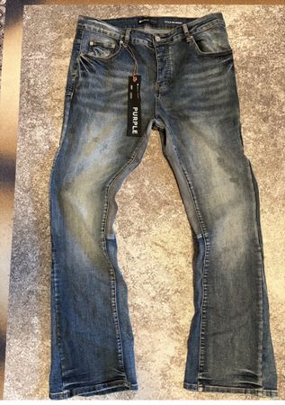 Purple flared jeans