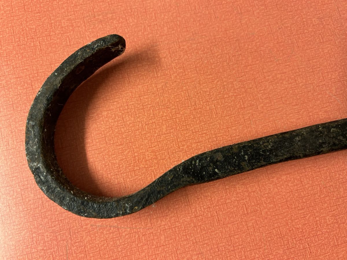 Catenine: Schmiedeeiserne Kette mit Haken, ca. 190 cm, alt – Usato da Lanzenhäusern venduto da vic63 1