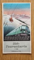 Südostbahn Ski-Tourenkarte, seltene Vintage Wanderkarte!