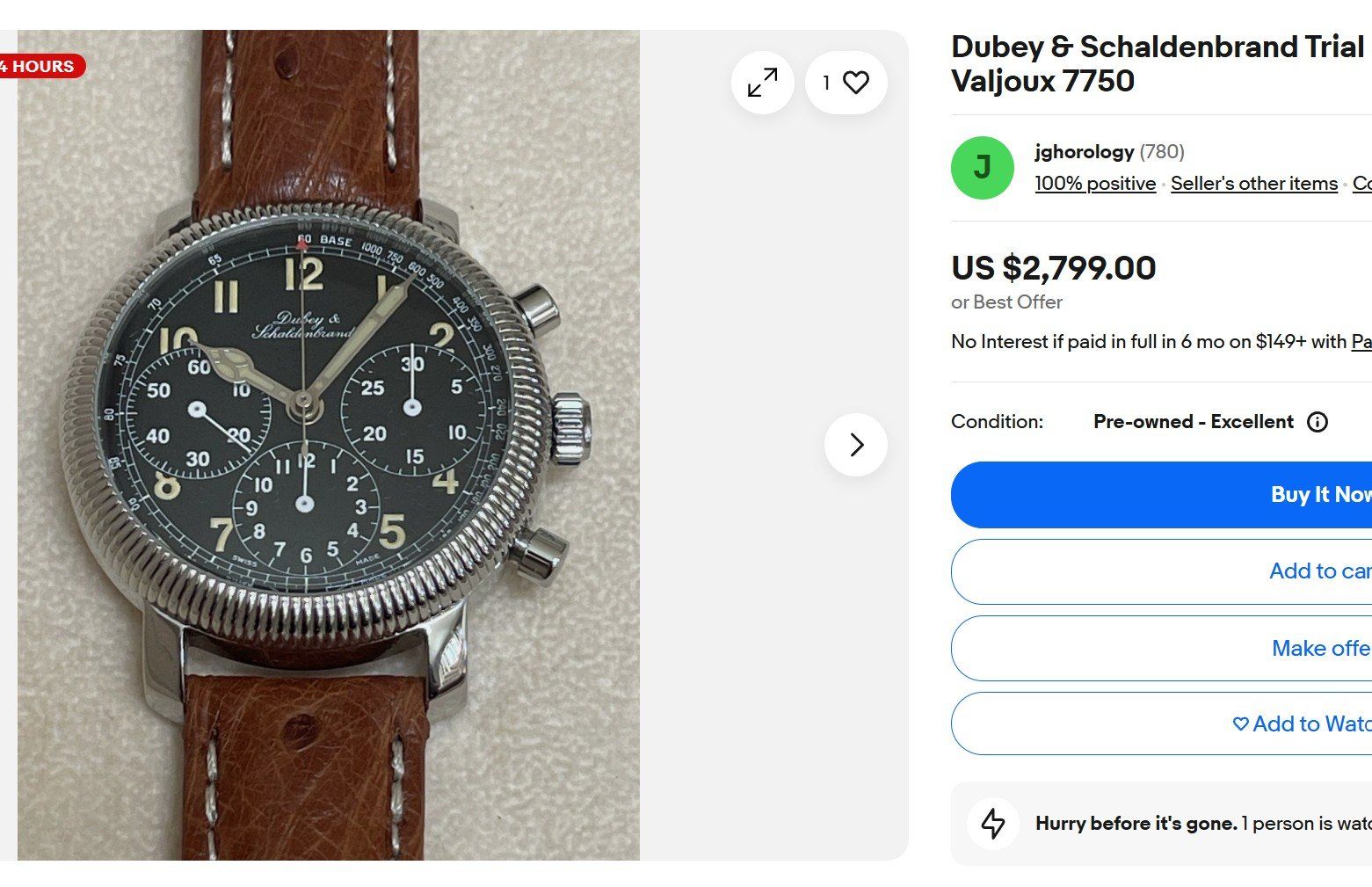 Orologi: Dubey & Schaldenbrand Dual Trial Chronograph – Usato da Meilen venduto da Anonymous3 6