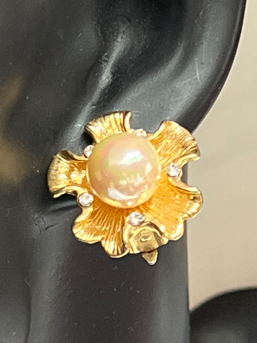 Orecchini pendenti & Orecchini a lobo: Schöne Ohrclip vergoldet – Usato da Seon venduto da Sunny-Schmuck78 1