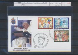 2003 Vatikan, "Weltreisen von Papst Johannes Paul II.", FDC