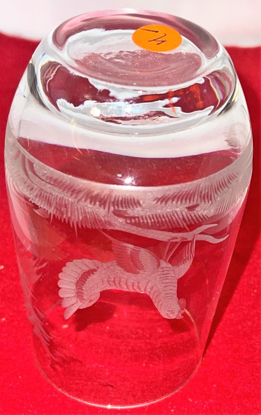 Bicchieri: Wasserglas mit Auerhahn aus Kristallglas – Nuovo (secondo la descrizione) da Lutzenberg venduto da Truhe 2