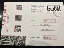 Gutschein für Butti in Bürglen