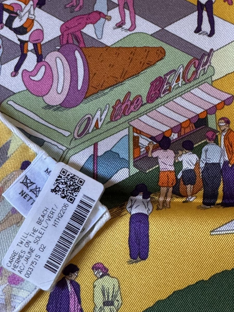 Hermès Foulard & Sciarpe: Hermès carré neuf, 90 On The Beach – Nuovo e nell'imballaggio originale da Genève venduto da Allisgood 1