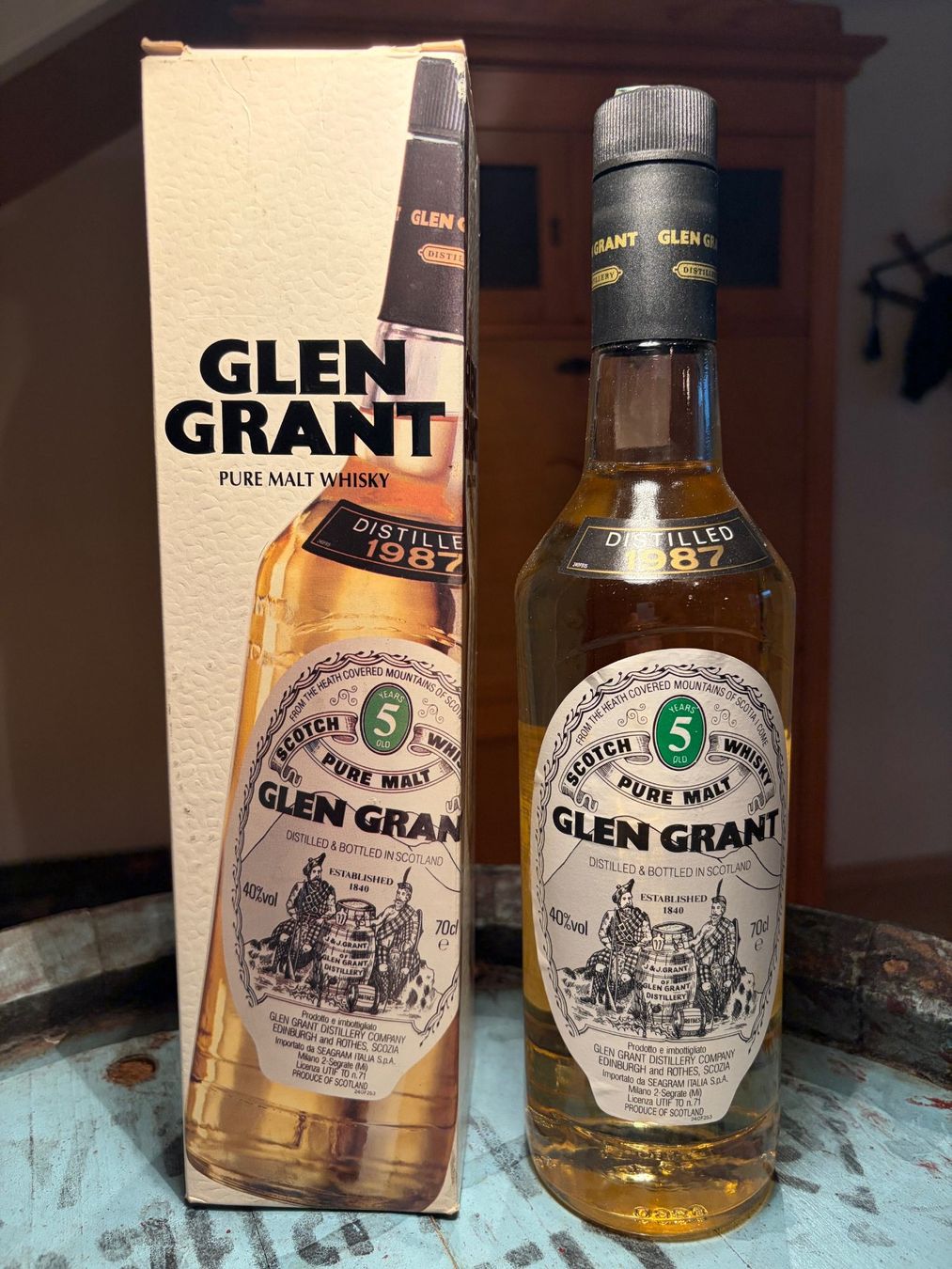 Glen Grant Bevande alcoliche: Glen Grant 1987 5 Years – Nuovo e nell'imballaggio originale da Aarwangen venduto da concorde58