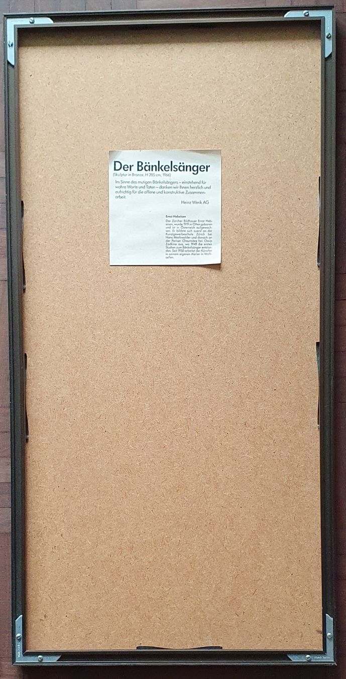 Grafiken & Lithographien: E.Hebeisen "Der Bänkelsänger", Lithographie, gerahmt – Gebraucht aus Kreuzlingen von Rschweiz1 5