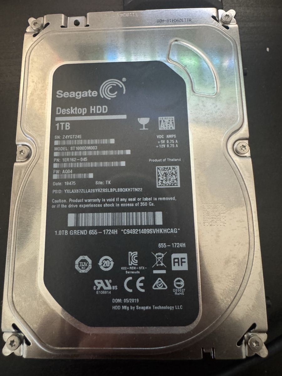 Seagate Dischi rigidi: Hdd 1TB segate  – Usato da Lausanne venduto da alexandre1978