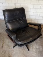 Design-Loungesessel A. Vandenbeuck von Strässle ,Leder