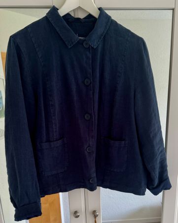 Dunkelblaue Leinenjacke von Seasalt, Grösse 40 (UK 12)