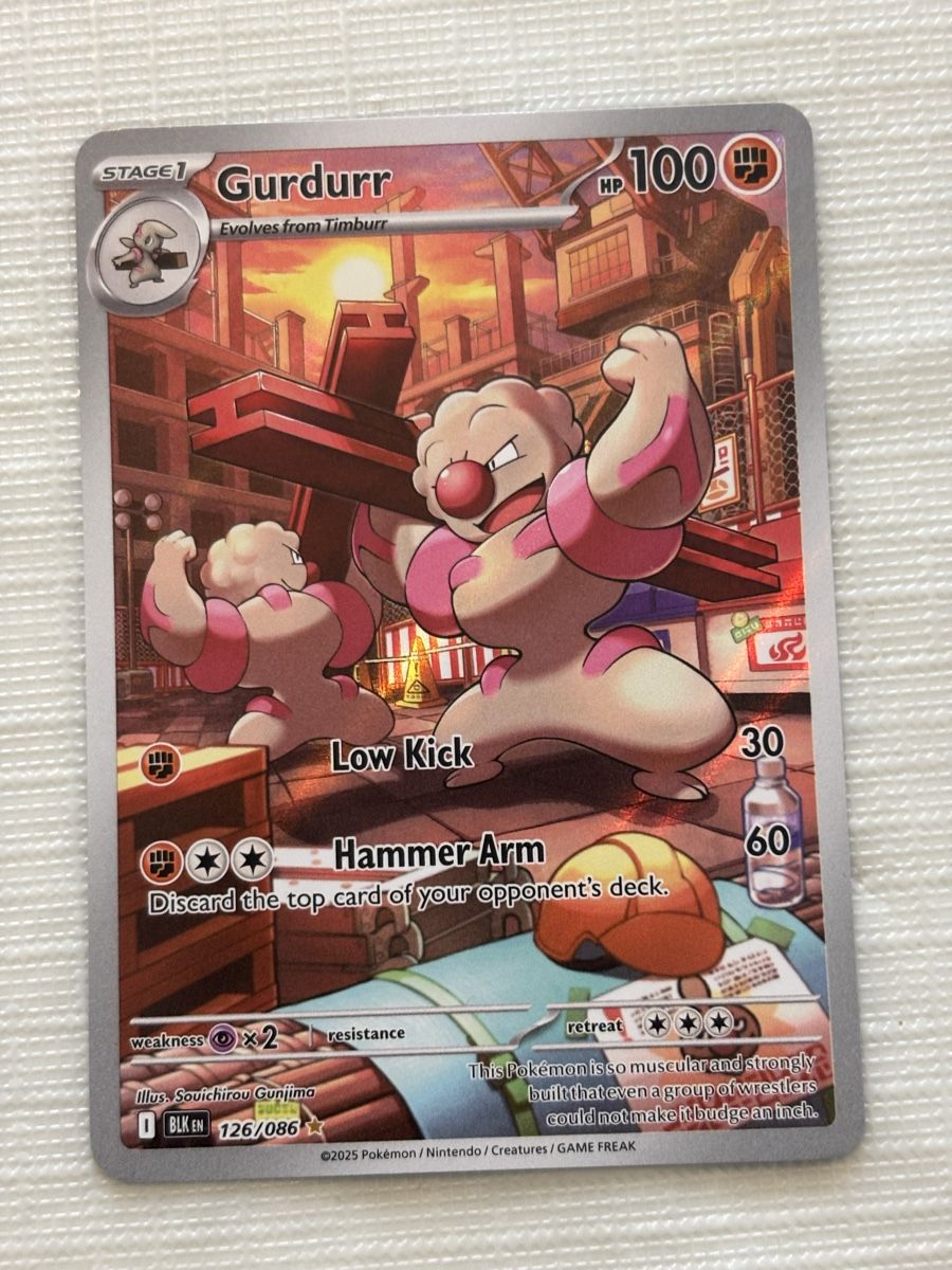 Pokémon Carte collezionabili: Carte Pokémon GURDURR blk 126 – Nuovo (secondo la descrizione) da lausanne venduto da helderj