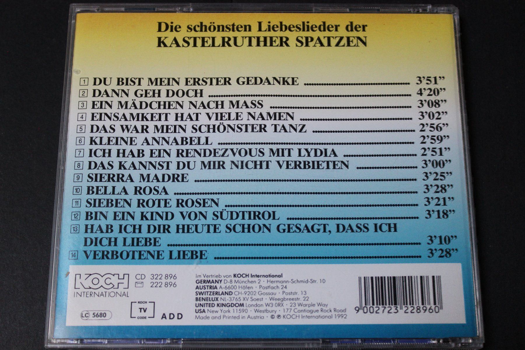 CD: KASTELRUTHER SPATZEN - LIEBESLIEDER CD!! – Usato da Tübach venduto da JamesStone 2