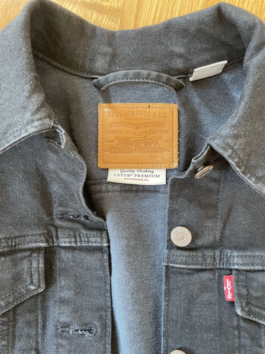 Levi's Giacche: Levi's Premium Black Denim Jacket, Size L – Nuovo (secondo la descrizione) da Zürich venduto da patbed 2