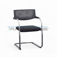 Vitra Visavis Freischwinger Anthrazit mit Armlehnen