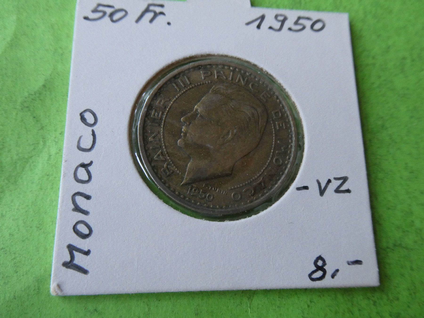Tutti le monete: Monaco 1950, 50 Francs – Usato da Hinterforst venduto da Rohusri