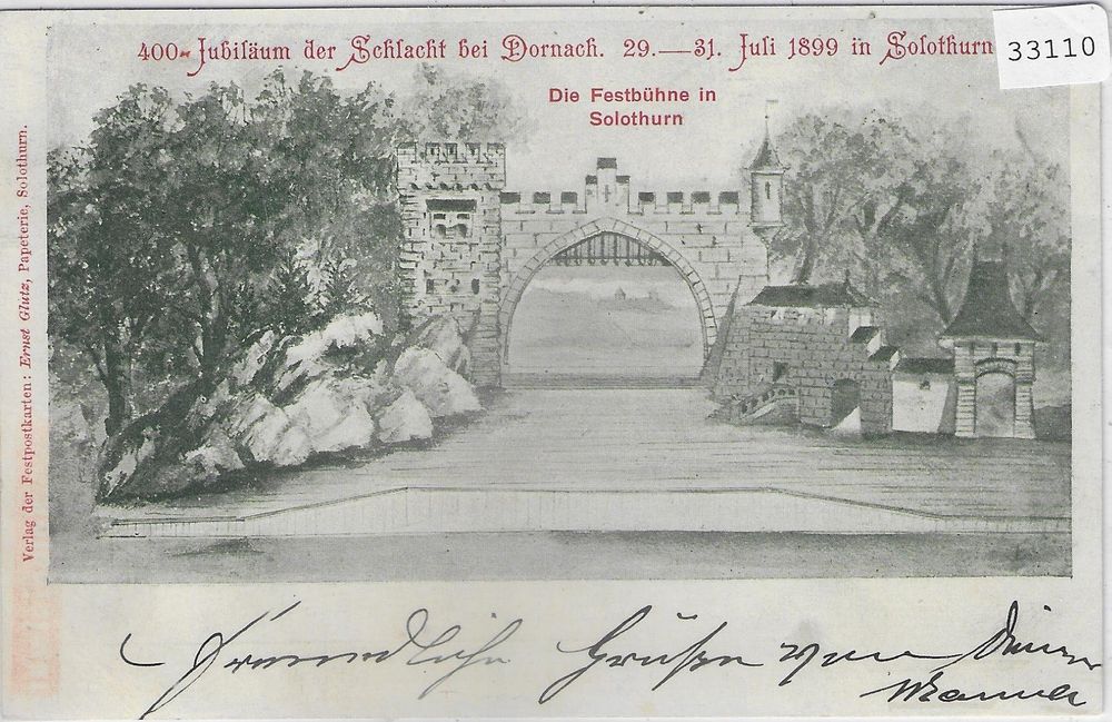 400 Jubiläum der Schlacht bei Dornach 1899 Solothurn Festb Kaufen