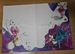 Riesiges Diddlblat A2 Vintage