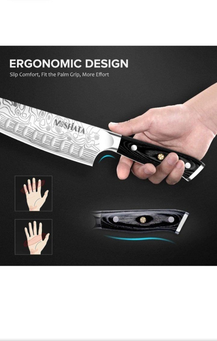 Coltelli da cucina: Kochmesser, Santoku Messer Küchenmesser Profi Chefmesser – Nuovo e nell'imballaggio originale da Oberentfelden venduto da abz_l7vm 3