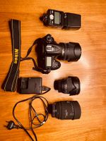 Nikon D7200, 3 Objektive, SB-800, Stativ, Lowepro Tasche