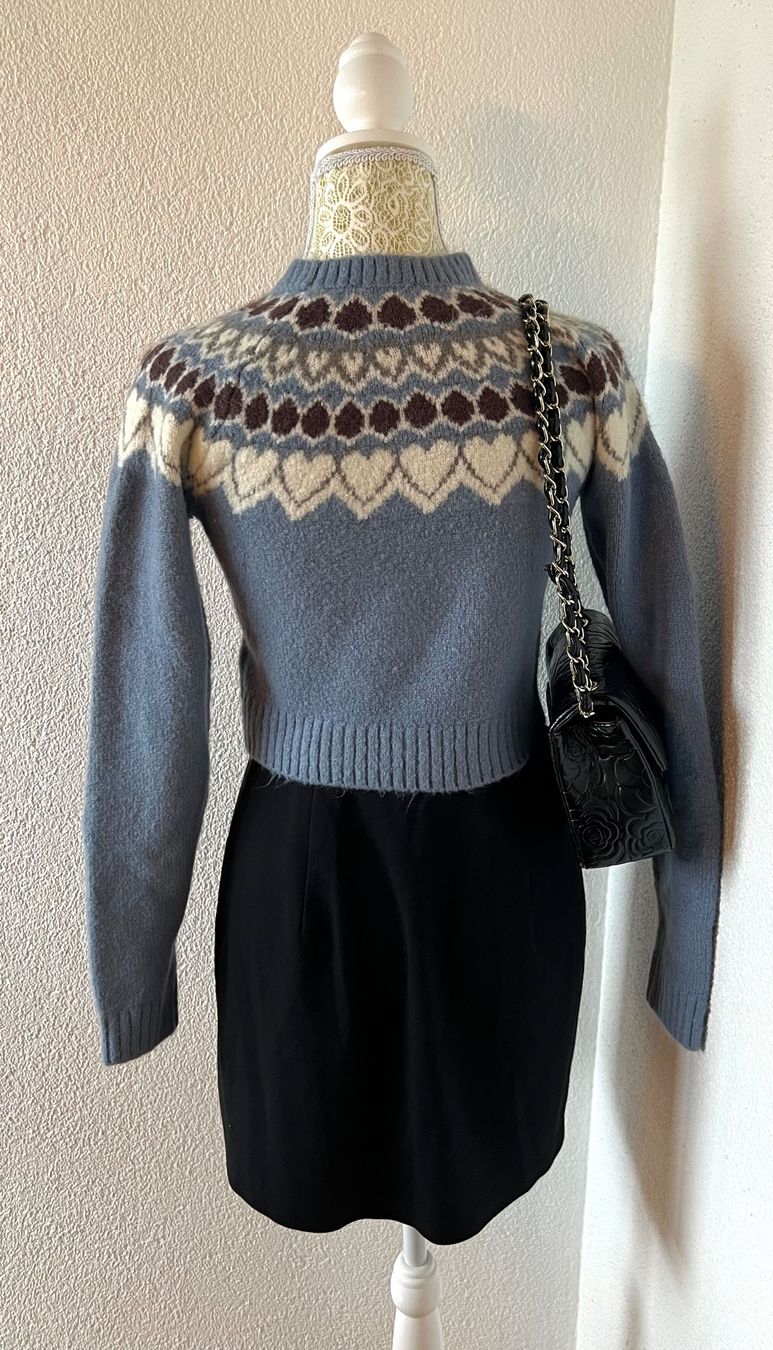 Pullover & Sweatshirts: Tally Weijl blue and white heart patterned sweater – Neu (gemäss Beschreibung) aus Otelfingen von houseofstae 1