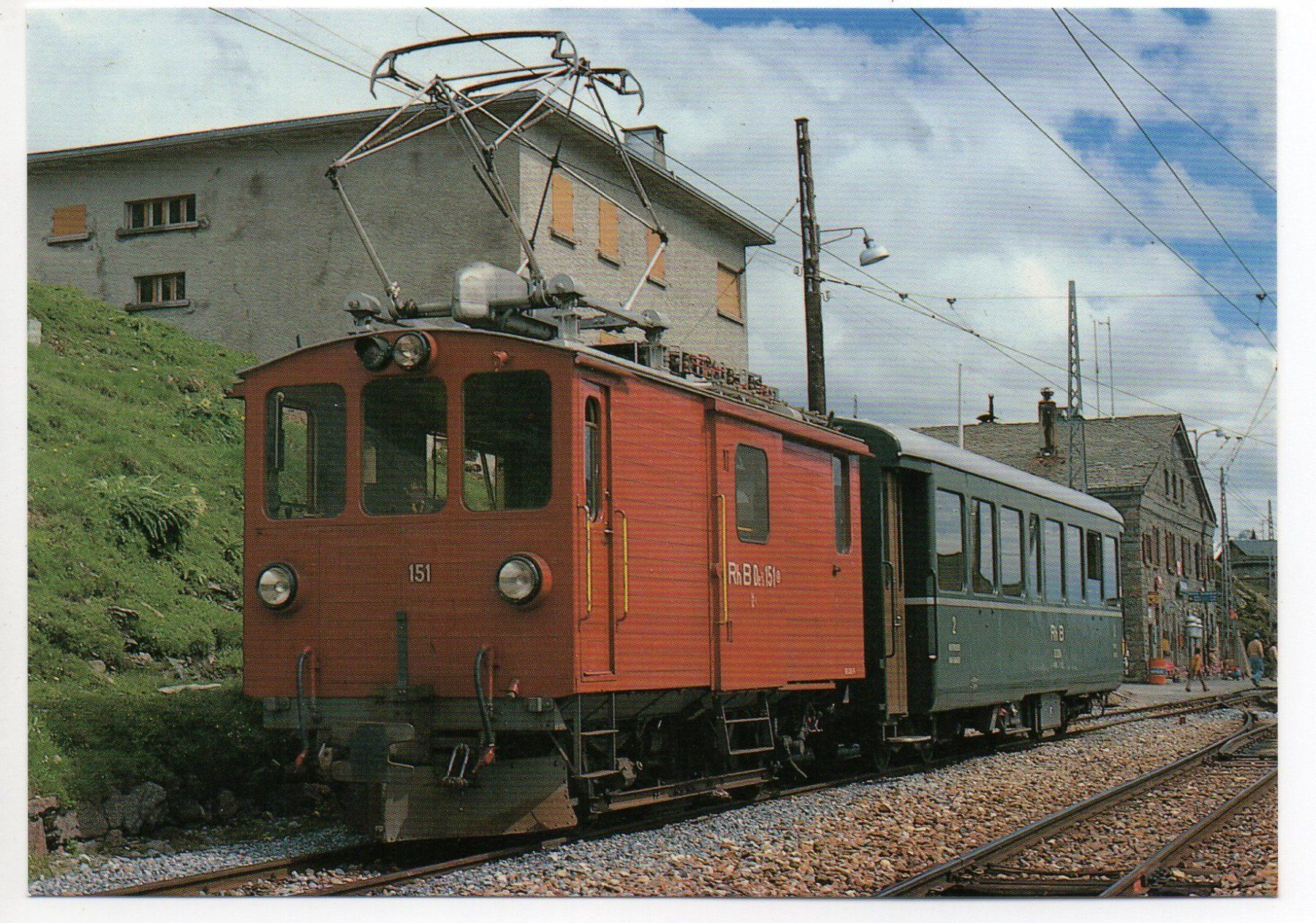Cartoline postali: BERNINA OSPIZIO Berninabahn, Bahn Station – Nuovo (secondo la descrizione) da Jona venduto da philajona