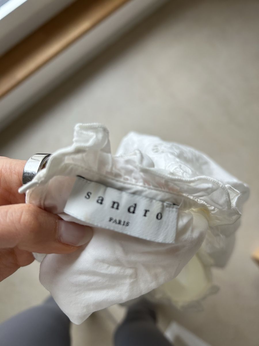 Sandro Camicette: Sandro Paris Bluse, Weiss, Gr. 1 – Usato da Zürich venduto da aglier 2