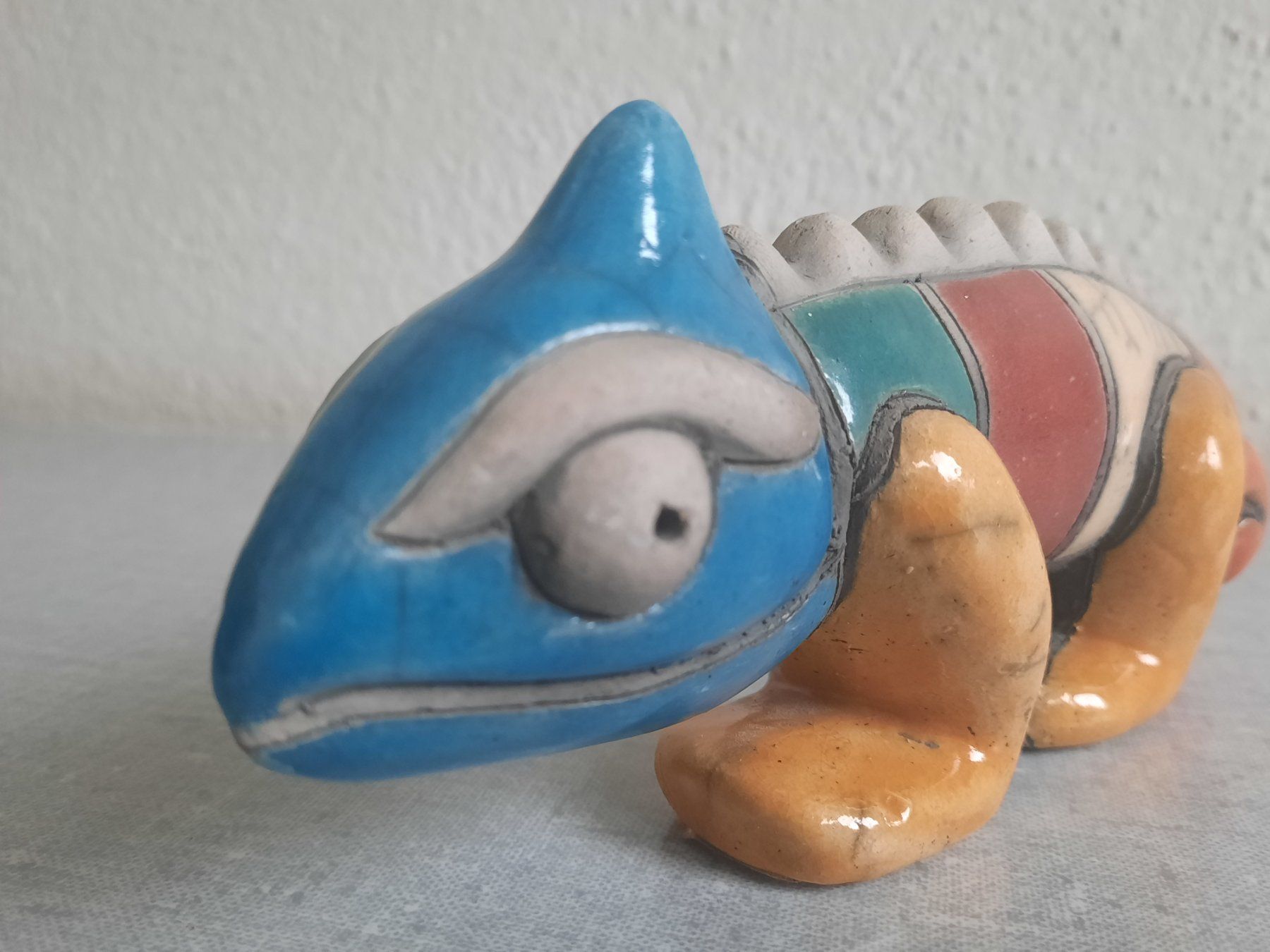 Statuette: Bunter Keramik Leguan – Usato da Weinfelden venduto da Yenas10 2