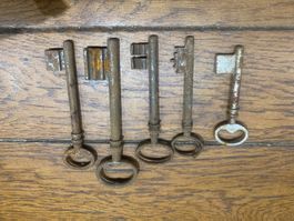 Lot clé clef ancienne 7-12cm V