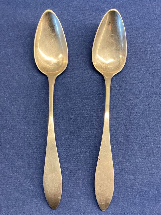 Pair of antique silver spoons 12 loth Germany Kaufen auf Ricardo