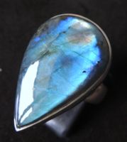 Labradorit Silber 925 Fingerring