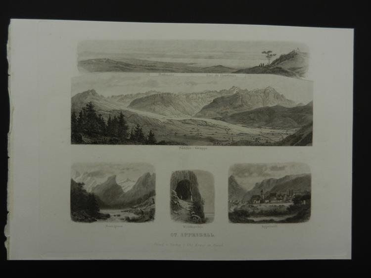 Stiche: Kanton Appenzell Souvenirblatt – Gebraucht aus Risch von Antikfee
