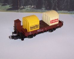 Lima H0 2862: FS Güterwagen, mit Container everite + OCEAN