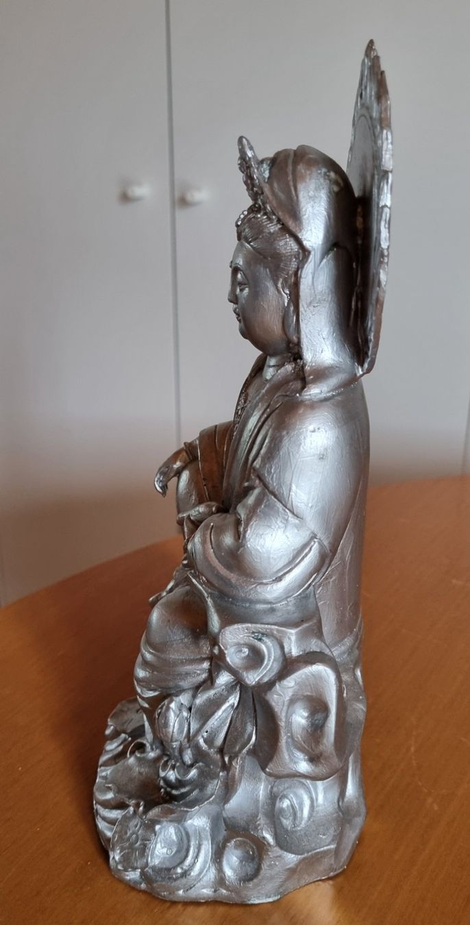 Statuette: Silberne Kwan Yin Buddha Statue – Usato da Eschenz venduto da Bibas1 1