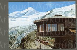 AK color Saas-Fee VS Berghaus „Längfluh“,Feegletscher ≈1978