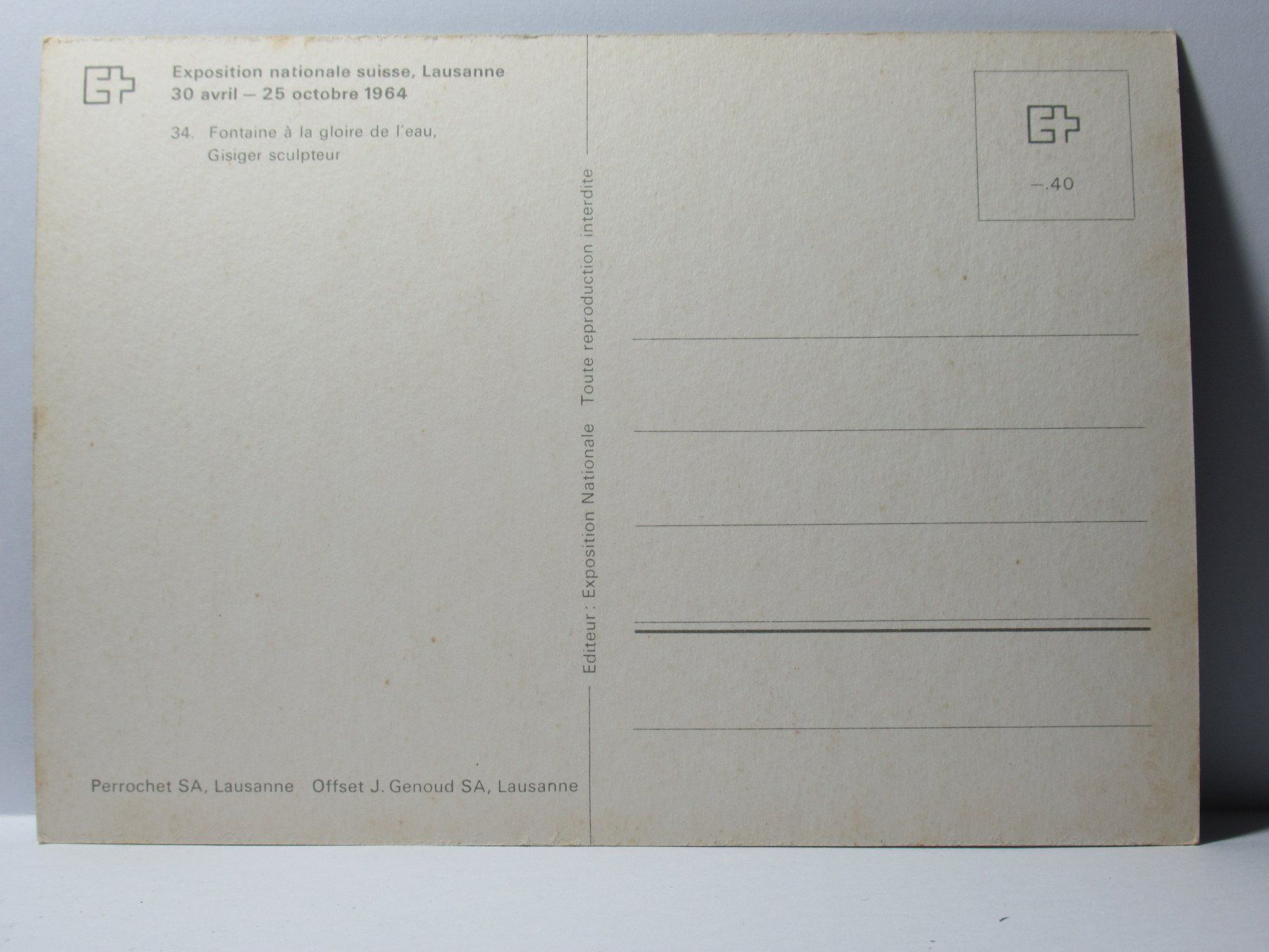 Ansichtskarten: Expo Lausanne 1964 – Neu (gemäss Beschreibung) aus Grenchen von Bluemchen1900 1