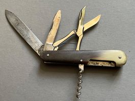 Altes Sackmesser 93 mm - Horn-Griffschalen