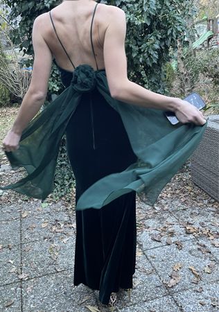 Chic Abito da Sera lungò Velluto-tg M/L-perfetto