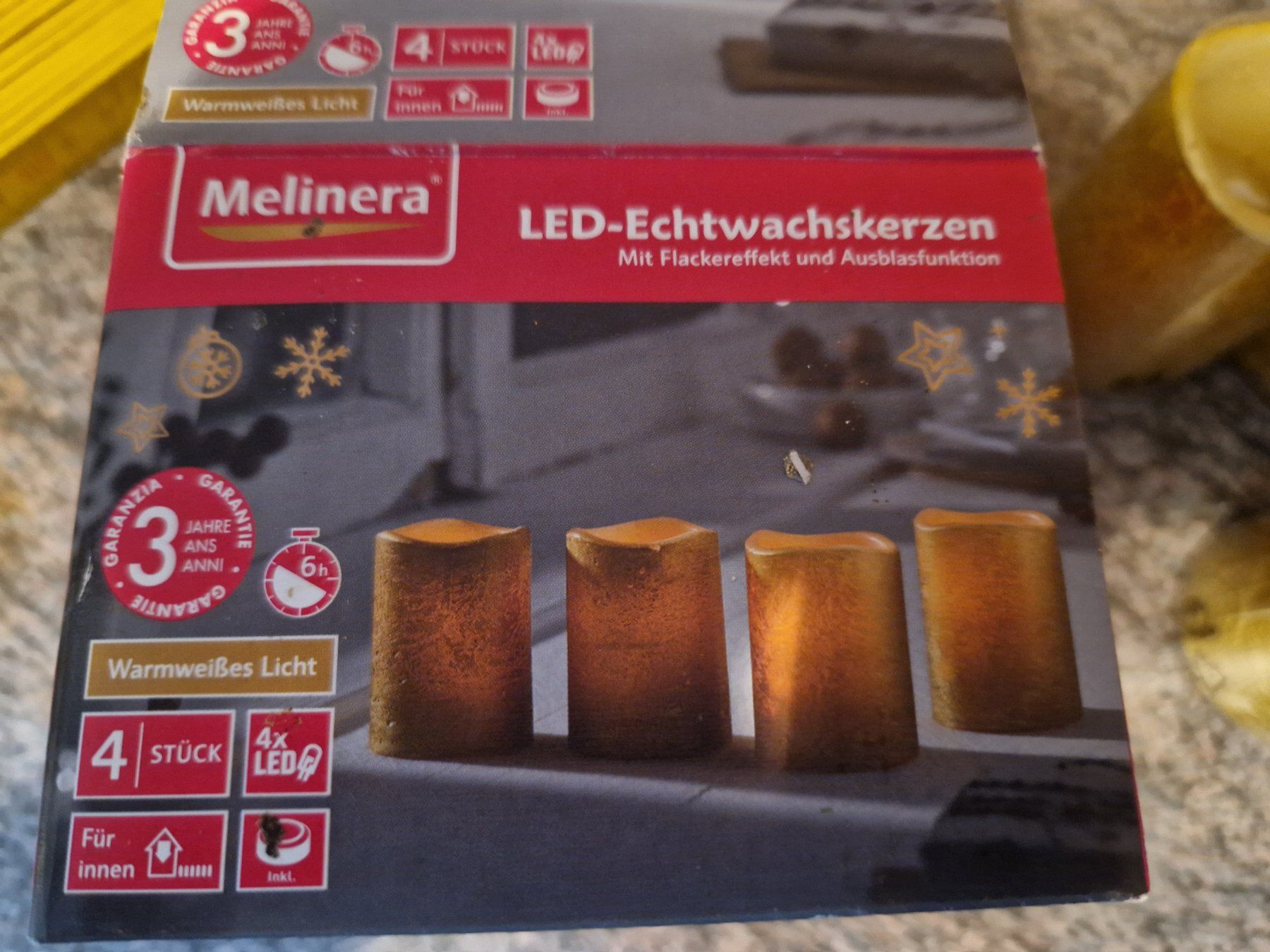 Candele: 4 Stumpen Kerzen Gold – Nuovo e nell'imballaggio originale da Niederbipp venduto da Trude04 1