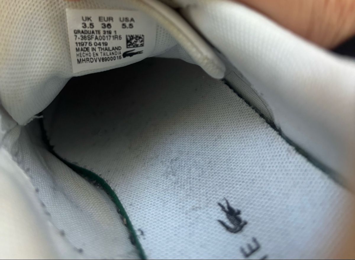 Lacoste Scarpe da donna: Lacoste Sneaker Weiss Leder/Wildleder Gr. 36 – Usato da Tann venduto da Dina.q 4