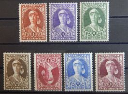 Belgien Kat. 315-321 * 1931 Kat. 85 Euro (Kat. 319 defekt)