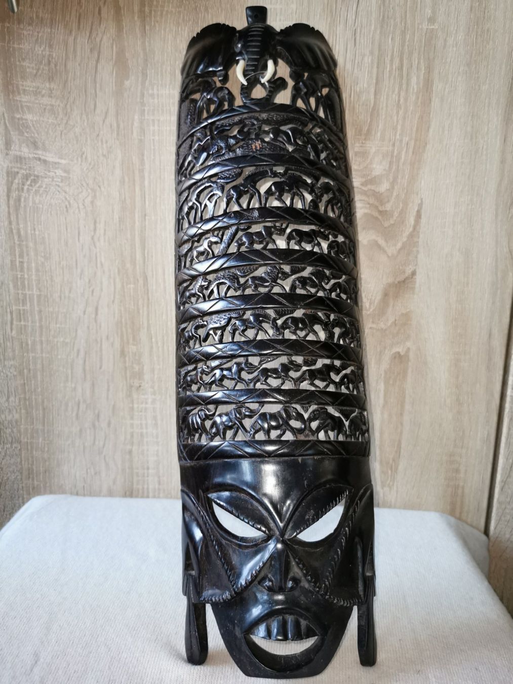 Internationale Kunst: Ebenholzmaske aus Ghana – Neu (gemäss Beschreibung) aus Schlieren von vlalif 7