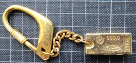 Alter Schlüsselanhänger Renault Goldbarren