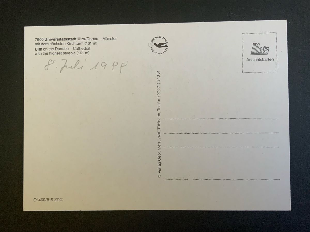 Cartoline postali: Altes Ansichtskarte "Das Ulmer Münster" mit höchstem Kirchtu – Nuovo (secondo la descrizione) da Binningen venduto da chr_cr5n 1