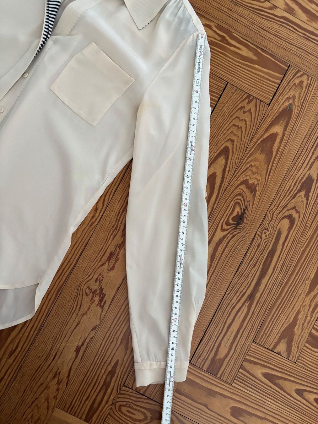 Diane von Furstenberg Camicette: DVF Seide Bluse hellbeige gestreifter Kragen  US 6/ EU 36/38 – Usato da Horgen venduto da uge_pd5p 6