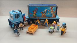 Playmobil camion moto vélo poussette 