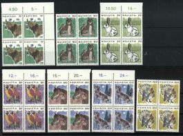 1990/93, Tiere I, Viererblöcke **