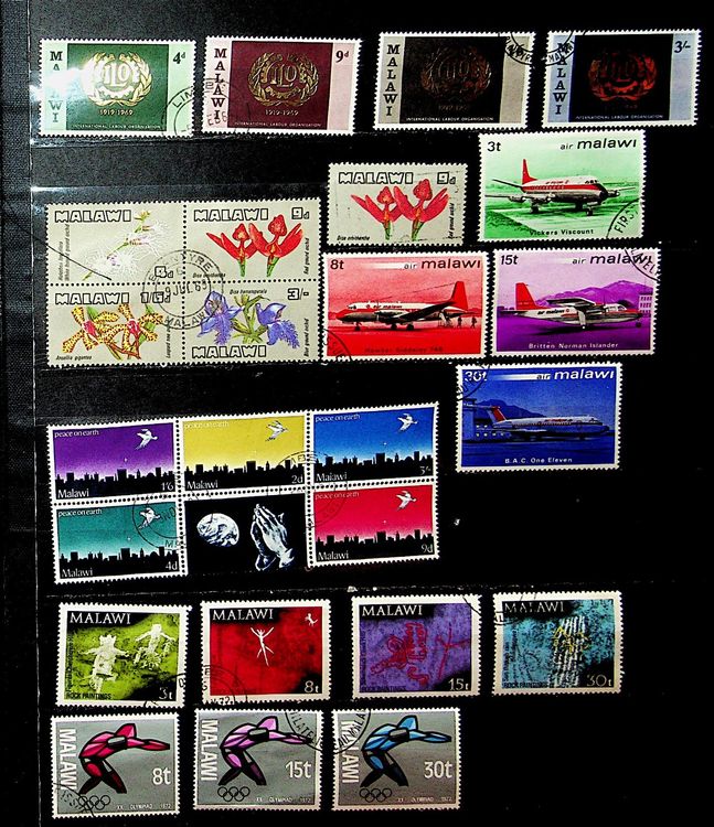 Malawi 50 Timbres Divers - Collection Oblitérés - Prophila Qualité - Philatélie Monde