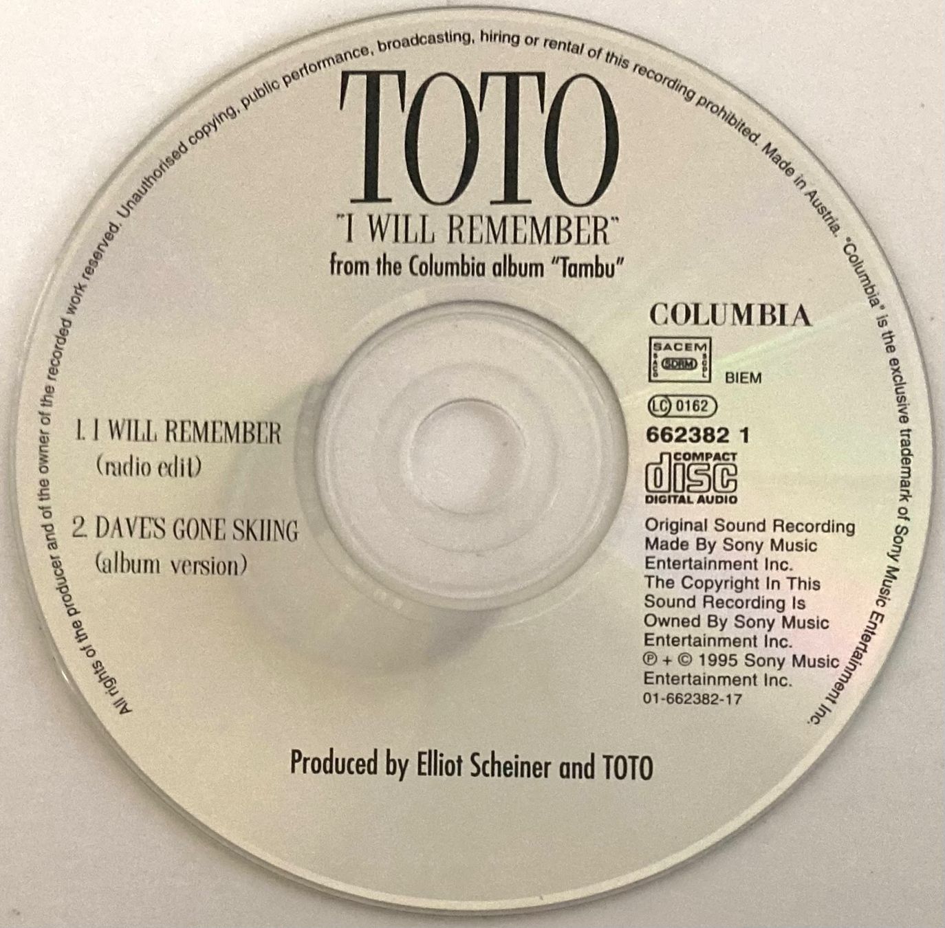 CDs: TOTO - I WILL REMEMBER – Gebraucht aus Poliez-Pittet von Newtown-Records 2