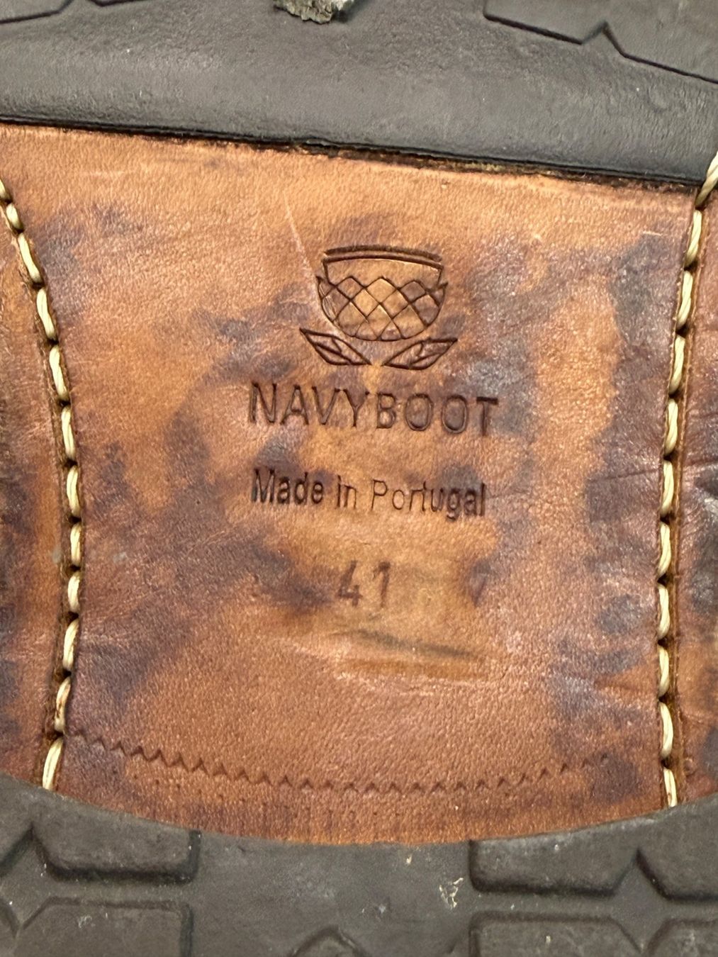 Navyboot Scarpe da donna: Bottines Navyboot en cuir marron. Pointure 41 – Usato da Morges venduto da objetsdepoque 1